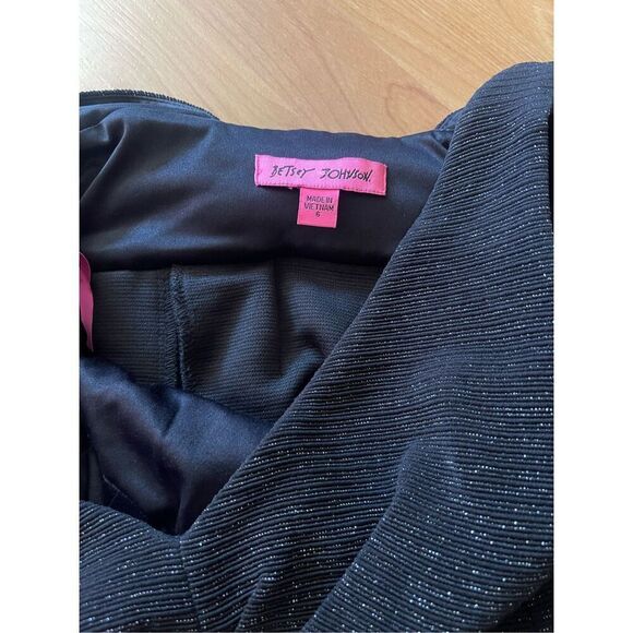 Betsey Johnson Black New Years Sparkle Mini Dress with Bow Women’s Size 6 - Picture 8 of 8